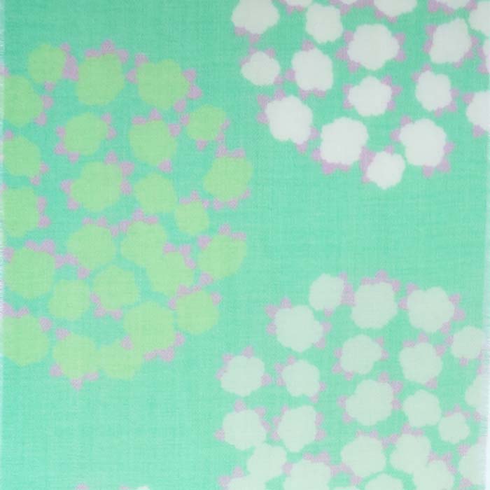 038 静岡浜松ウールマフラー 花の丸(ライム)