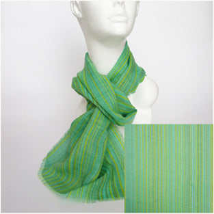 0080 静岡浜松ウール マフラー ストライプ(グリーン)