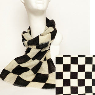 062 静岡浜松ウールマフラー 市松(白黒)itmt_wk