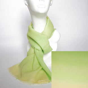 035 静岡浜松ウール マフラー ミックスぼかし(若草クリーム)